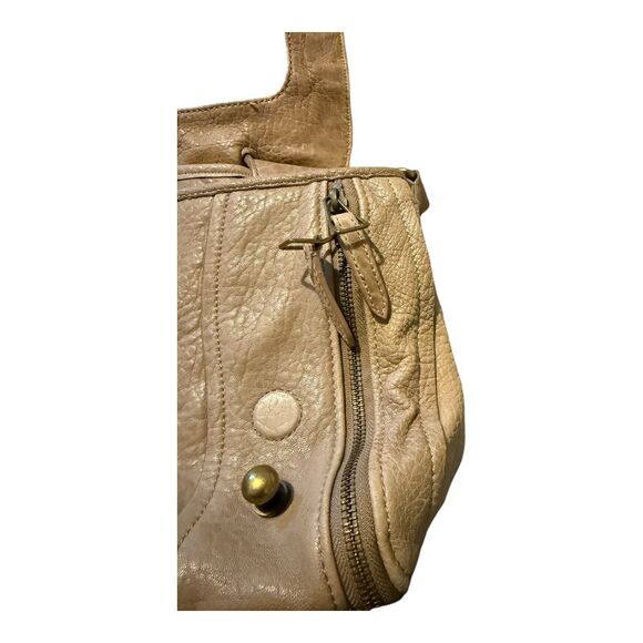 OLIVIA HARRIS Brown Leather Shoulder Bag/Crossbody - Military-ish Look - Picture 7 of 11